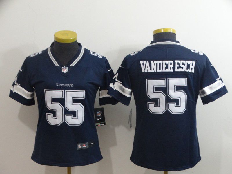 Women Dallas cowboys 55 Vander edch Blue Nike Vapor Untouchable Limited Player NFL Jerseys